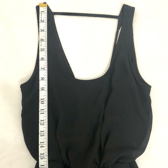 Lush Elegant Maxi Dress Deep V Back Black XS - Picture 7 of 16